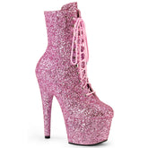 7 Inch Heel ADORE-1020GWR Baby Pink Glitter